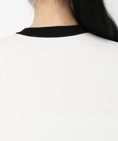 STRAWBERRY-FIELDS(ストロベリーフィールズ) |リボン釦５分丈カーディガン