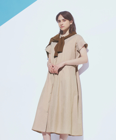 STRAWBERRY-FIELDS(ストロベリーフィールズ) |リボン付きシャツワンピース