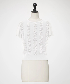 STRAWBERRY-FIELDS(ストロベリーフィールズ) |シフォンフリルニット