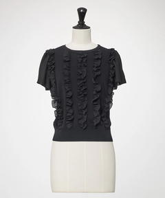 STRAWBERRY-FIELDS(ストロベリーフィールズ) |シフォンフリルニット