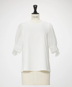 STRAWBERRY-FIELDS(ストロベリーフィールズ) |シアーリボンスリーブカットソー