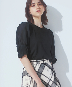 STRAWBERRY-FIELDS(ストロベリーフィールズ) |シアーリボンスリーブカットソー