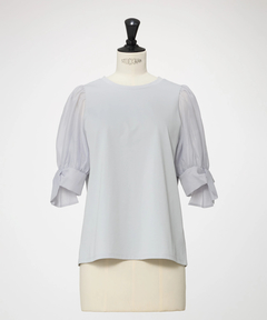 STRAWBERRY-FIELDS(ストロベリーフィールズ) |シアーリボンスリーブカットソー