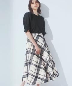 STRAWBERRY-FIELDS(ストロベリーフィールズ) |シアーリボンスリーブカットソー