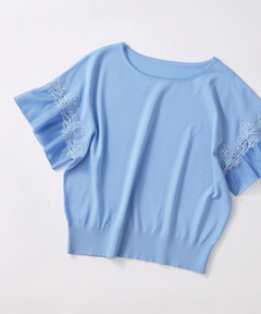 STRAWBERRY-FIELDS(ストロベリーフィールズ) |シアーフリルスリーブニット