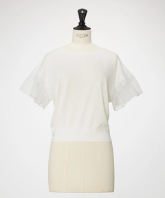 STRAWBERRY-FIELDS(ストロベリーフィールズ) |シアーフリルスリーブニット