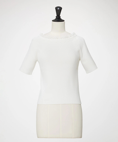 STRAWBERRY-FIELDS(ストロベリーフィールズ) |レースボートネックニット