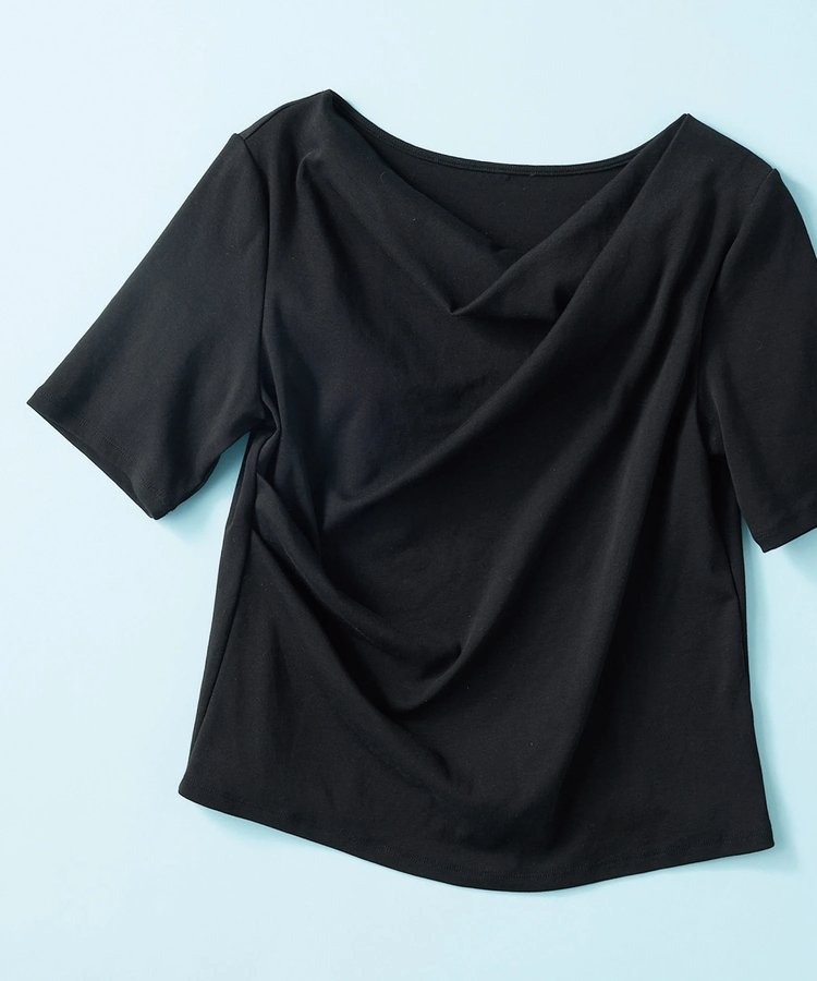 STRAWBERRY-FIELDS(ストロベリーフィールズ) |前後２ＷＡＹドレープネックカットソー