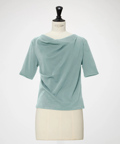 STRAWBERRY-FIELDS(ストロベリーフィールズ) |前後２ＷＡＹドレープネックカットソー