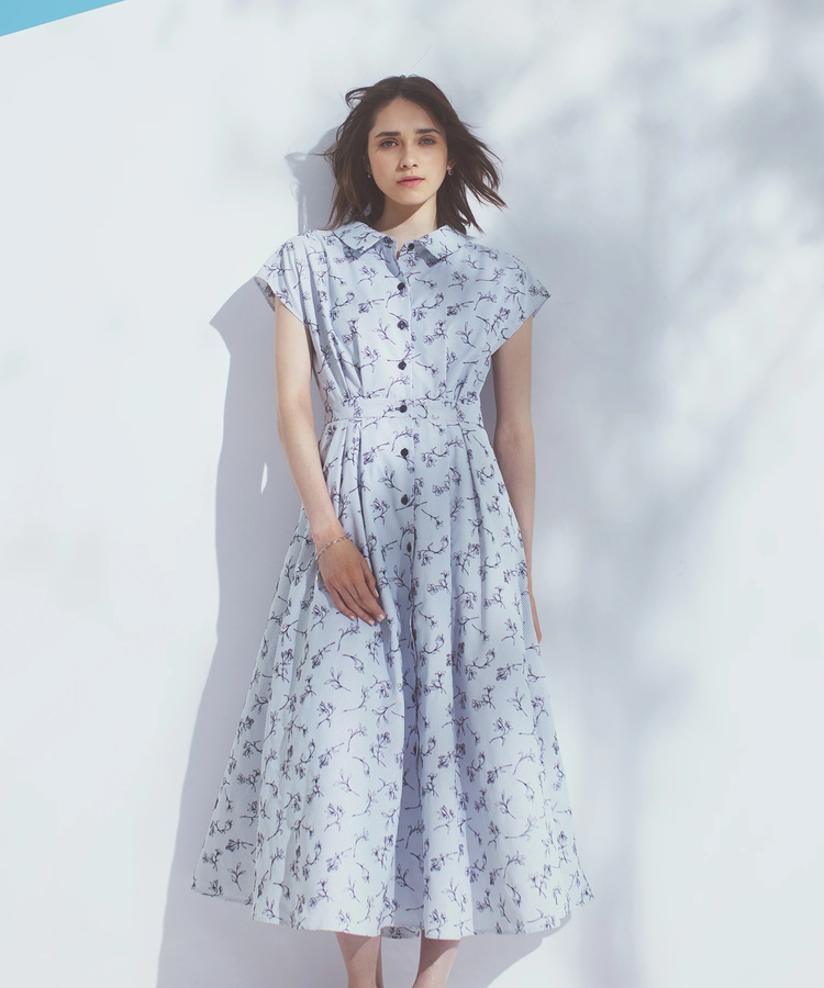 STRAWBERRY-FIELDS(ストロベリーフィールズ) |ストライプ刺繍ワンピース