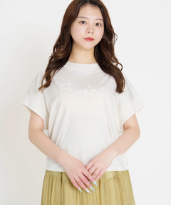 STRAWBERRY-FIELDS(ストロベリーフィールズ) |リボン刺繍ドルマンＴシャツ