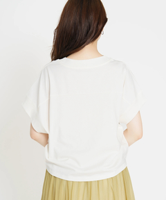 STRAWBERRY-FIELDS(ストロベリーフィールズ) |リボン刺繍ドルマンＴシャツ
