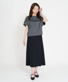 STRAWBERRY-FIELDS(ストロベリーフィールズ) |リボン刺繍ドルマンＴシャツ