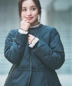 STRAWBERRY-FIELDS(ストロベリーフィールズ) |【TAION(タイオン)コラボレーションアイテム】ダイヤキルトペプラムショートジャケット