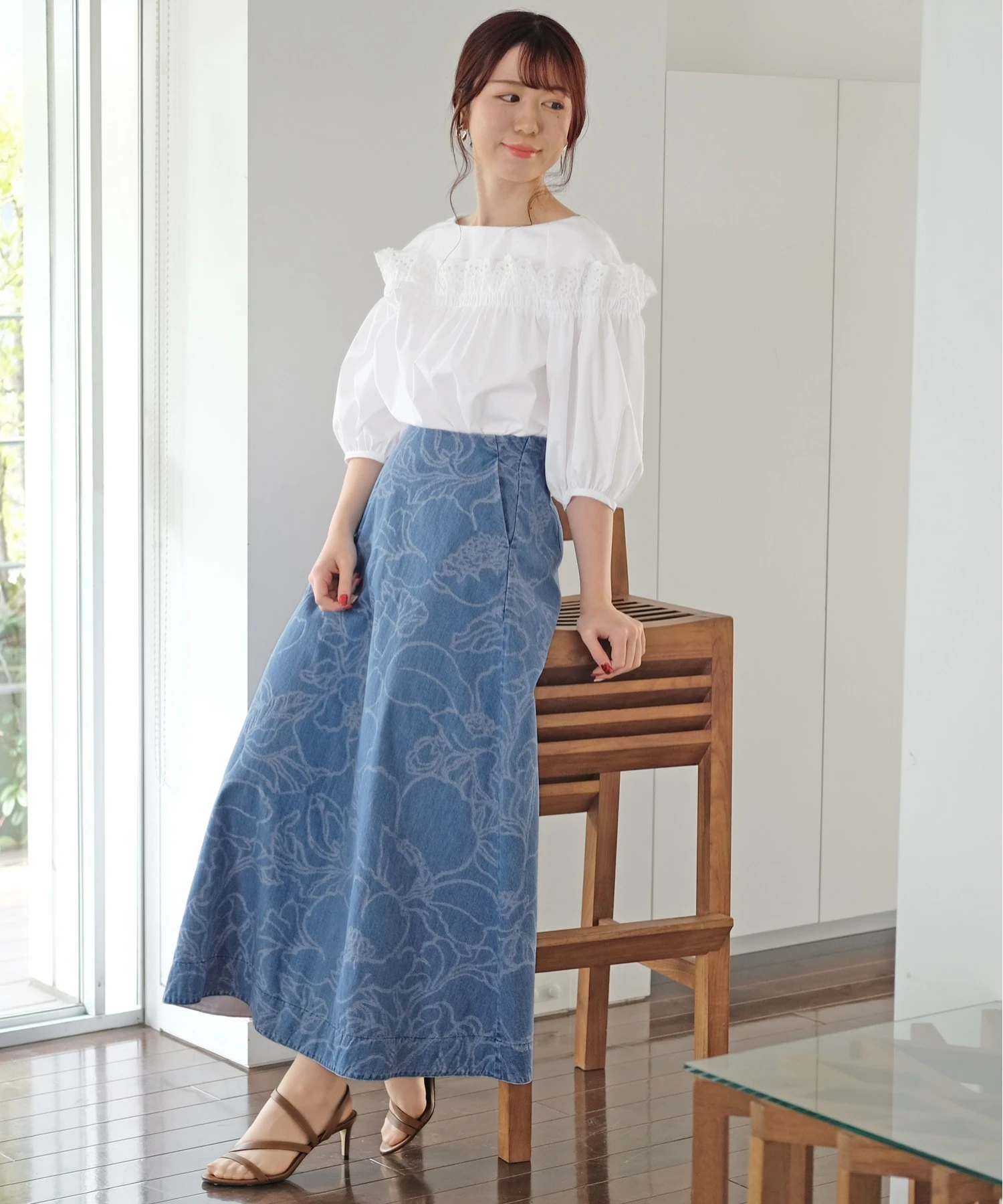 ストロベリーフィールズ、デニムスカート Strawberry Fields