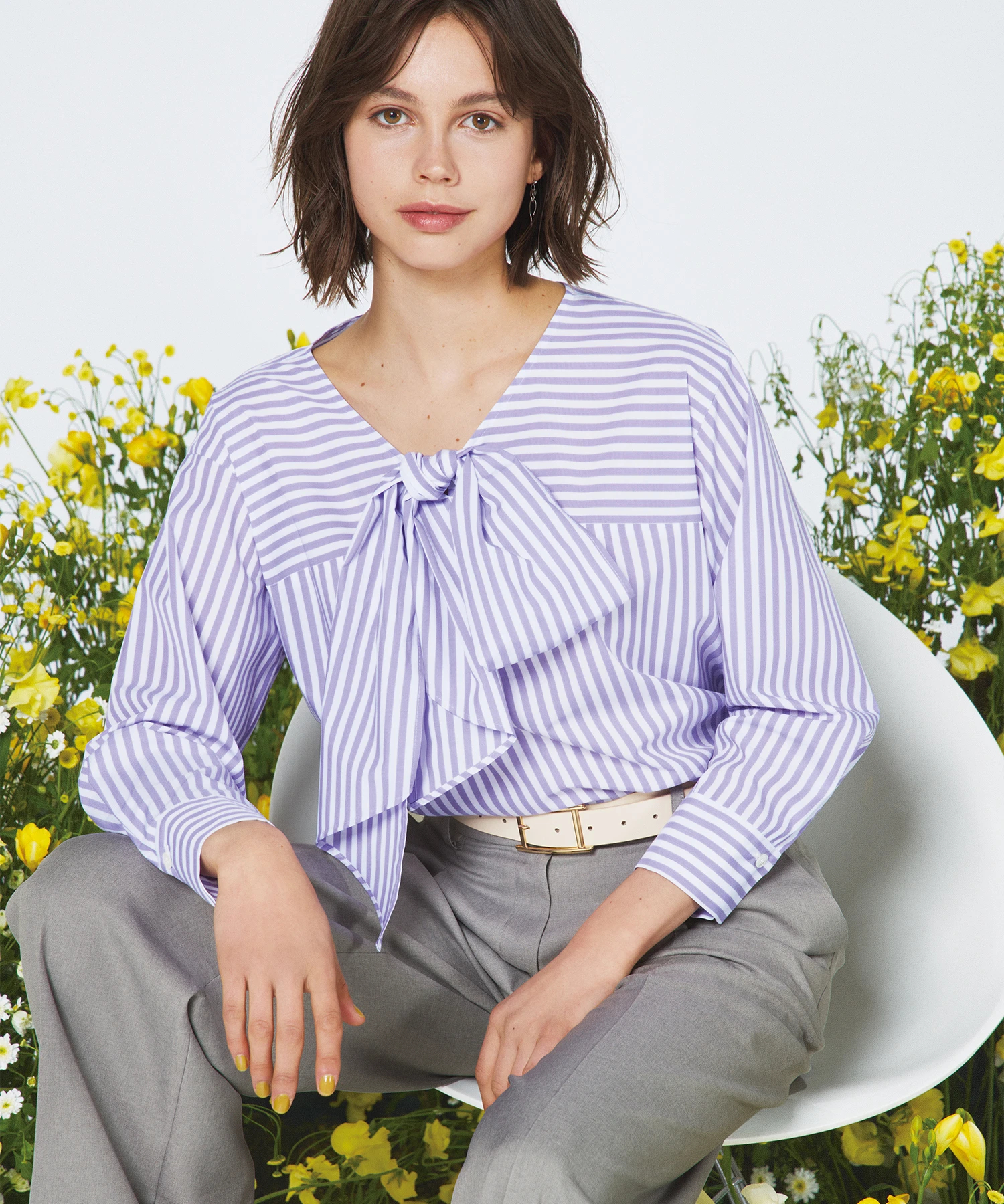 苺　0417 Curensology(カレンソロジー)/ダブルクロスツータックパンツ