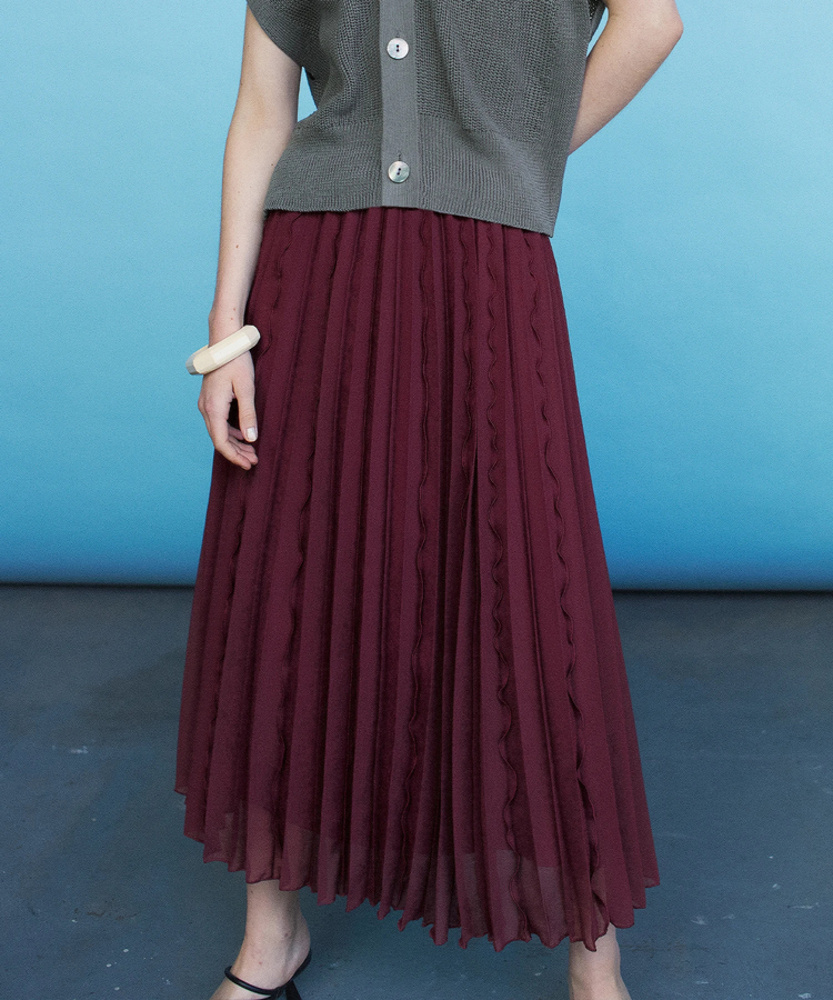 ICHIE STRAWBERRY-FIELDS(イチエ ストロベリーフィールズ) |メロープリーツスカート