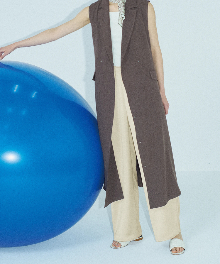 ICHIE STRAWBERRY-FIELDS(イチエ ストロベリーフィールズ) |ナローサテンイージーパンツ