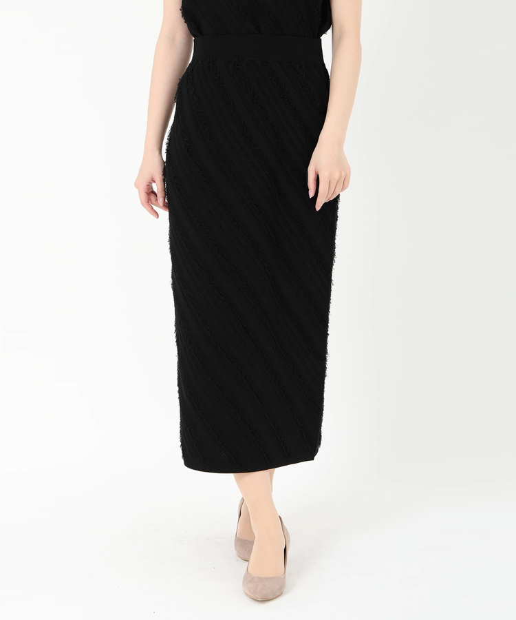 ICHIE STRAWBERRY-FIELDS(イチエ ストロベリーフィールズ) |フリンジニットスカート