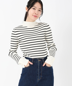 ICHIE STRAWBERRY-FIELDS(イチエ ストロベリーフィールズ) |袖口スリットリブニット