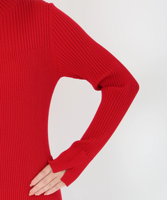 ICHIE STRAWBERRY-FIELDS(イチエ ストロベリーフィールズ) |袖口スリットリブニット