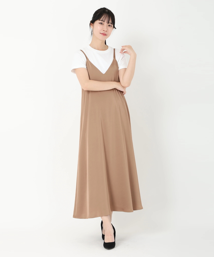 ICHIE STRAWBERRY-FIELDS(イチエ ストロベリーフィールズ) |サテンキャミワンピース