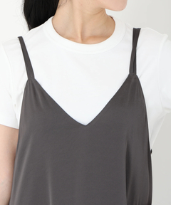 ICHIE STRAWBERRY-FIELDS(イチエ ストロベリーフィールズ) |サテンキャミワンピース