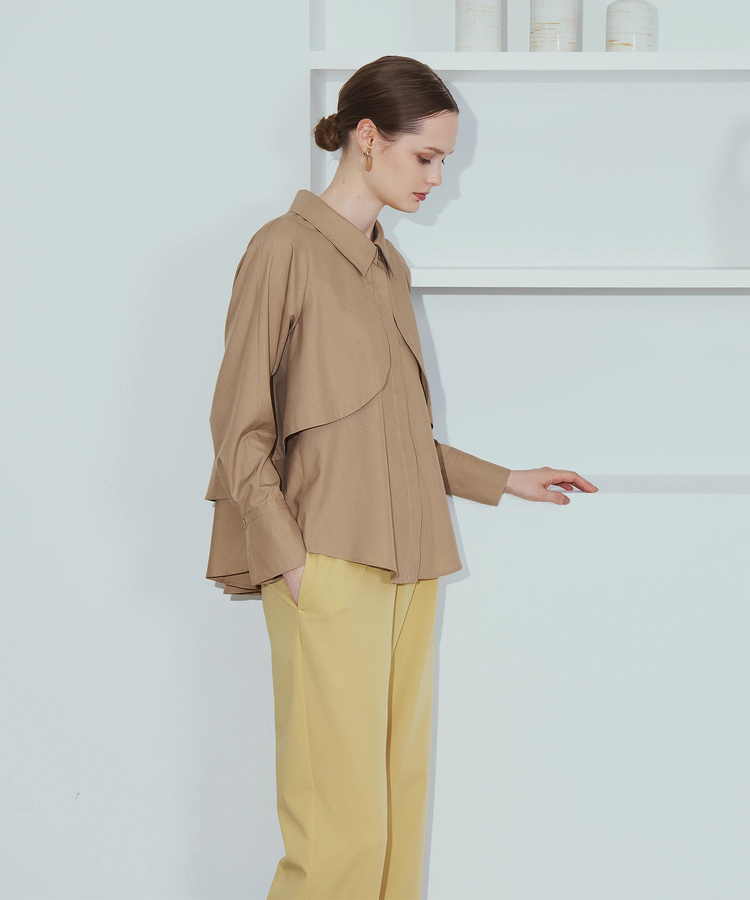 ICHIE STRAWBERRY-FIELDS(イチエ ストロベリーフィールズ) |トレンチディティールシャツ羽織り