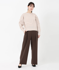 ICHIE STRAWBERRY-FIELDS(イチエ ストロベリーフィールズ) |サテンイージーパンツ