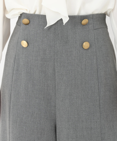 ICHIE STRAWBERRY-FIELDS(イチエ ストロベリーフィールズ) |メタル釦ワイドパンツ