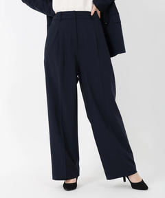 ICHIE STRAWBERRY-FIELDS(イチエ ストロベリーフィールズ) |ウールブレンドタックストレートパンツ