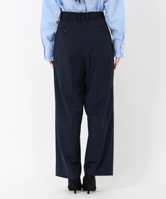 ICHIE STRAWBERRY-FIELDS(イチエ ストロベリーフィールズ) |ウールブレンドタックストレートパンツ