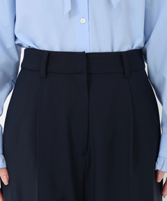 ICHIE STRAWBERRY-FIELDS(イチエ ストロベリーフィールズ) |ウールブレンドタックストレートパンツ