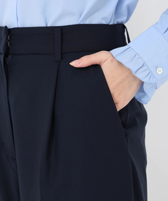 ICHIE STRAWBERRY-FIELDS(イチエ ストロベリーフィールズ) |ウールブレンドタックストレートパンツ