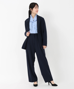 ICHIE STRAWBERRY-FIELDS(イチエ ストロベリーフィールズ) |ウールブレンドタックストレートパンツ