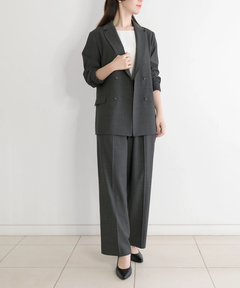 ICHIE STRAWBERRY-FIELDS(イチエ ストロベリーフィールズ) |ウールブレンドダブルジャケット