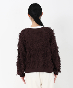 ICHIE STRAWBERRY-FIELDS(イチエ ストロベリーフィールズ) |ランダムフリンジＶネックニット
