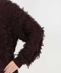 ICHIE STRAWBERRY-FIELDS(イチエ ストロベリーフィールズ) |ランダムフリンジＶネックニット