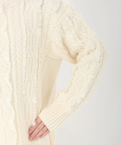 ICHIE STRAWBERRY-FIELDS(イチエ ストロベリーフィールズ) |フリンジアラン柄ニット