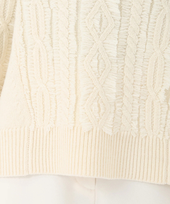 ICHIE STRAWBERRY-FIELDS(イチエ ストロベリーフィールズ) |フリンジアラン柄ニット