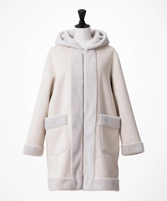 ICHIE STRAWBERRY-FIELDS(イチエ ストロベリーフィールズ) |リバーシブルフェイクファーコート