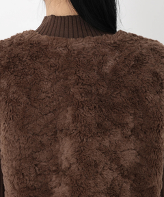 ICHIE STRAWBERRY-FIELDS(イチエ ストロベリーフィールズ) |フェイクファージレ＊リブニットワンピースセットアップ