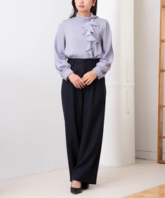 ICHIE STRAWBERRY-FIELDS(イチエ ストロベリーフィールズ) |タックストレートパンツ