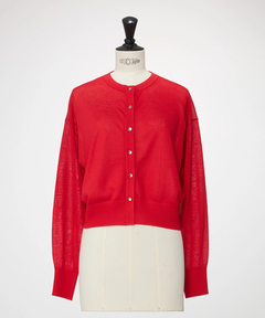 ICHIE STRAWBERRY-FIELDS(イチエ ストロベリーフィールズ) |シアーニットカーディガン