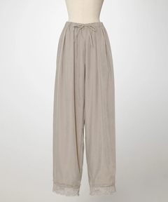 ICHIE STRAWBERRY-FIELDS(イチエ ストロベリーフィールズ) |レーストリムイージーパンツ