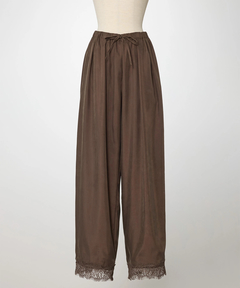 ICHIE STRAWBERRY-FIELDS(イチエ ストロベリーフィールズ) |レーストリムイージーパンツ