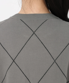 UNIVERVALMUSE(ユニバーバルミューズ) |リボンアーガイルチェックニット