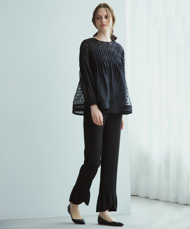 UNIVERVALMUSE(ユニバーバルミューズ) |ピンタックドットＪＱブラウス