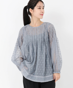 UNIVERVALMUSE(ユニバーバルミューズ) |ピンタックドットＪＱブラウス