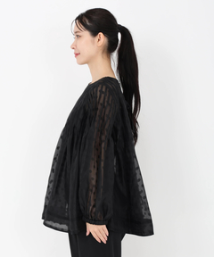 UNIVERVALMUSE(ユニバーバルミューズ) |ピンタックドットＪＱブラウス